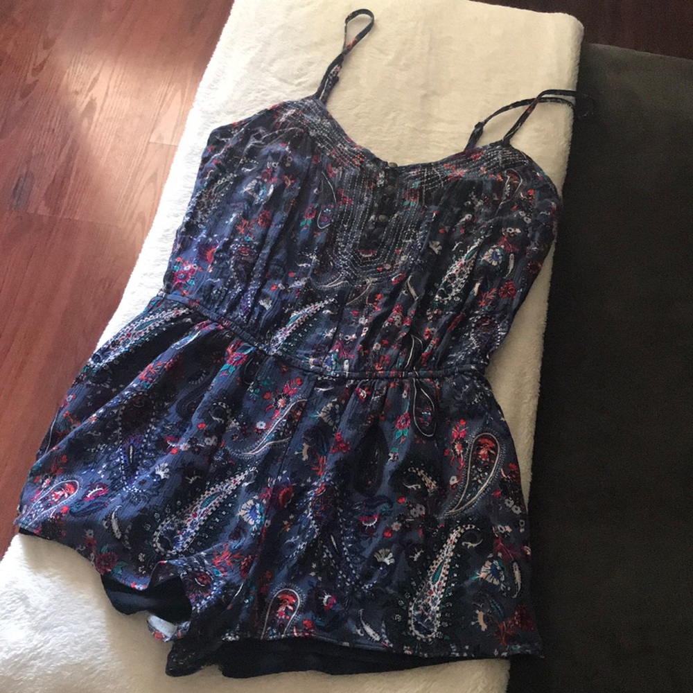 Floral Shorts Romper